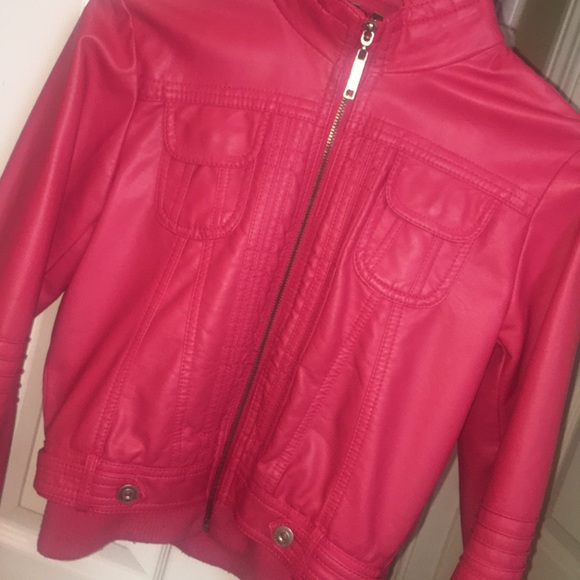 Pink leather jacket - Picture 5 of 5